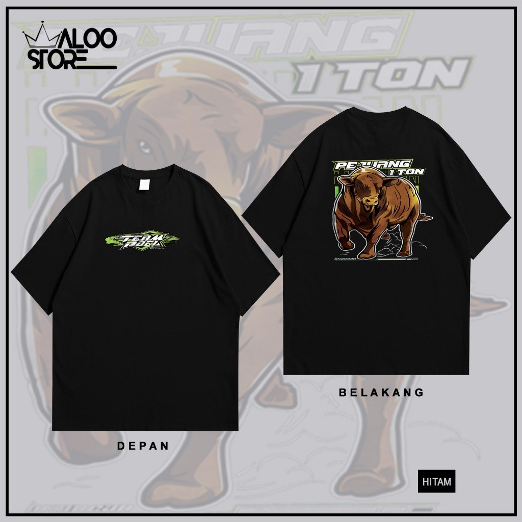 Kaos Peternak Milenial Sapi Limosin TEAM POEL Pejuang 1 ton TSHIRT PREMIUM QUALITY