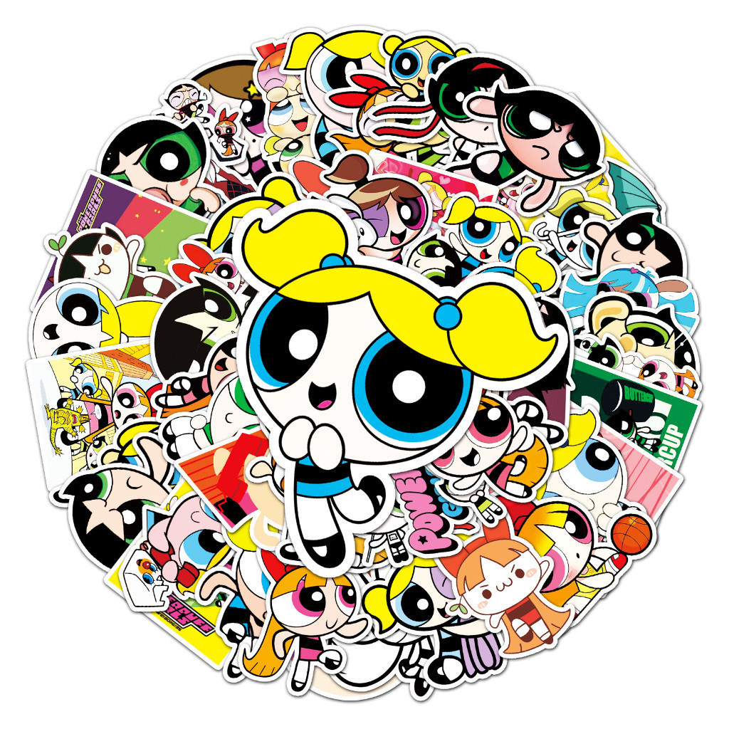 

Sticker Pack vinyl anti air varian POWER PUFF GIRLS | glossy matte | laptop helm tumbl koper Stiker