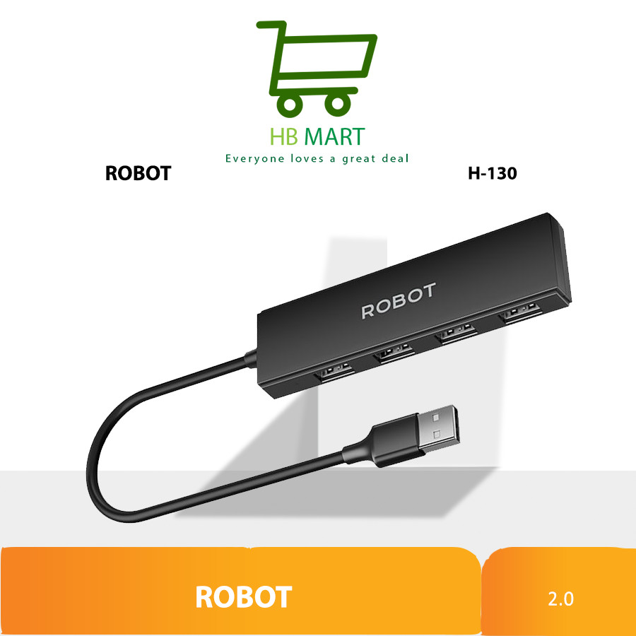 ROBOT H-130 USB HUB 4 port extension cabang splitter Laptop Mac H130
