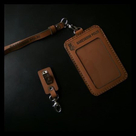 

Id Card Kulit Custom Logo Name Tag Custom Logo Card Holder Custom Logo - Coklat, CUSTOM