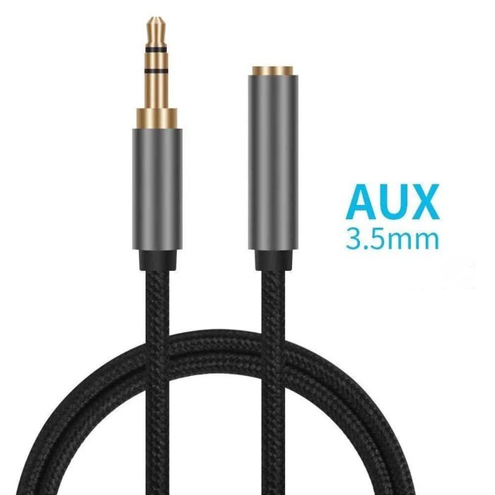 Kabel Audio AUX 3.5mm Male to Female Female Jack Extension Extender Cable