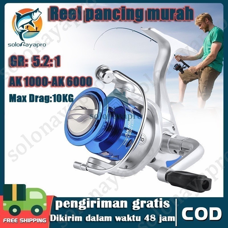 ALAT GULUNGAN PANCING QS1000-6000 FISHING SPINNING REEL 5.2:1/ REEL PANCING REEL PANCING IKAN LAUT