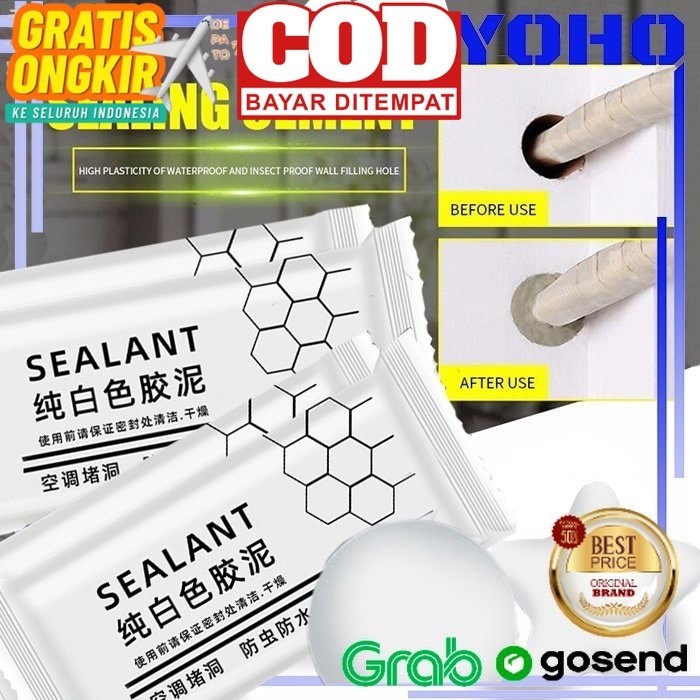 Sealant Semen Lem Perbaikan Lubang Dinding Ac Rumah Tangga Tahan Air Sealing Cement DM