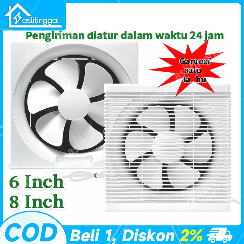 Exhaust Fan Kipas Angin Hexos Plafon 8 inch / 10 inch kipas atap kipas kamar mandi kipas dapur Kipas