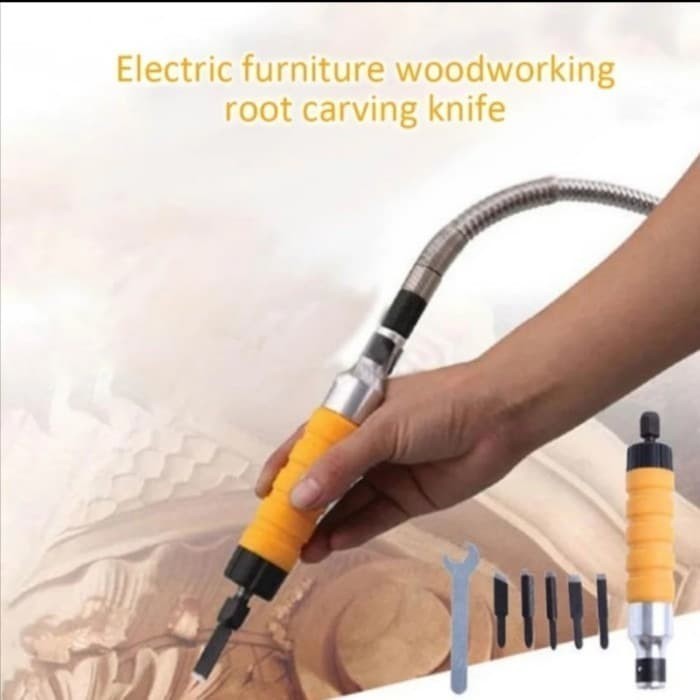 Alat ukir kayu bor listrik flexible shaft wood carving