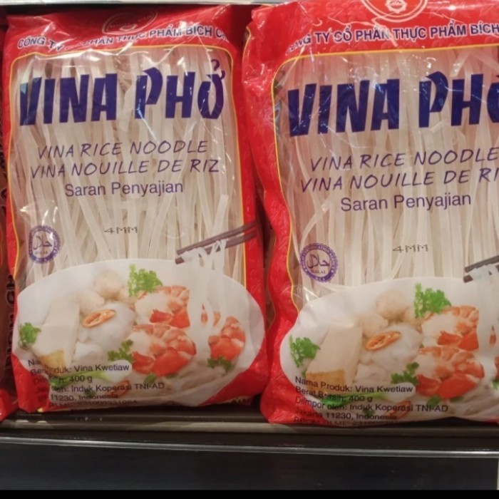 

vina pho rice noodle vietnam kwetiaw kering 400gr setara size M