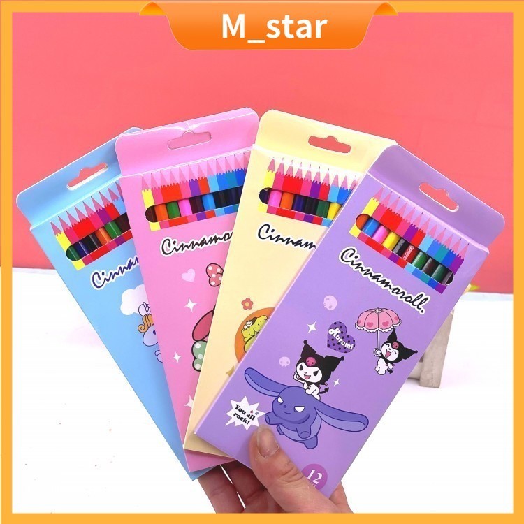 

colored pencil / Pensil warna Erasable tidak beracun dapat di hapus warna terang Cerah dengan material berkualitas dan kuat