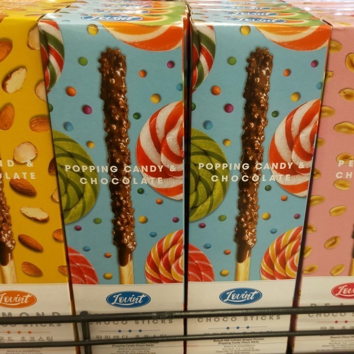 

lovint popping candy chocolate stick 3x18gr Biscuit biskuit Snack