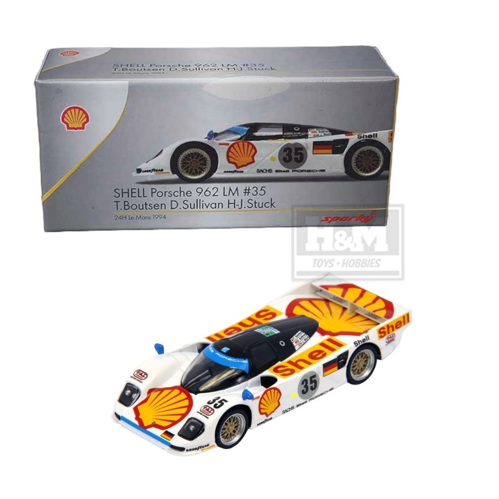 Tiny x Sparky 1/64 Porsche 962 "SHELL" Le Mans 1994 No.35 3rd. - YO64004