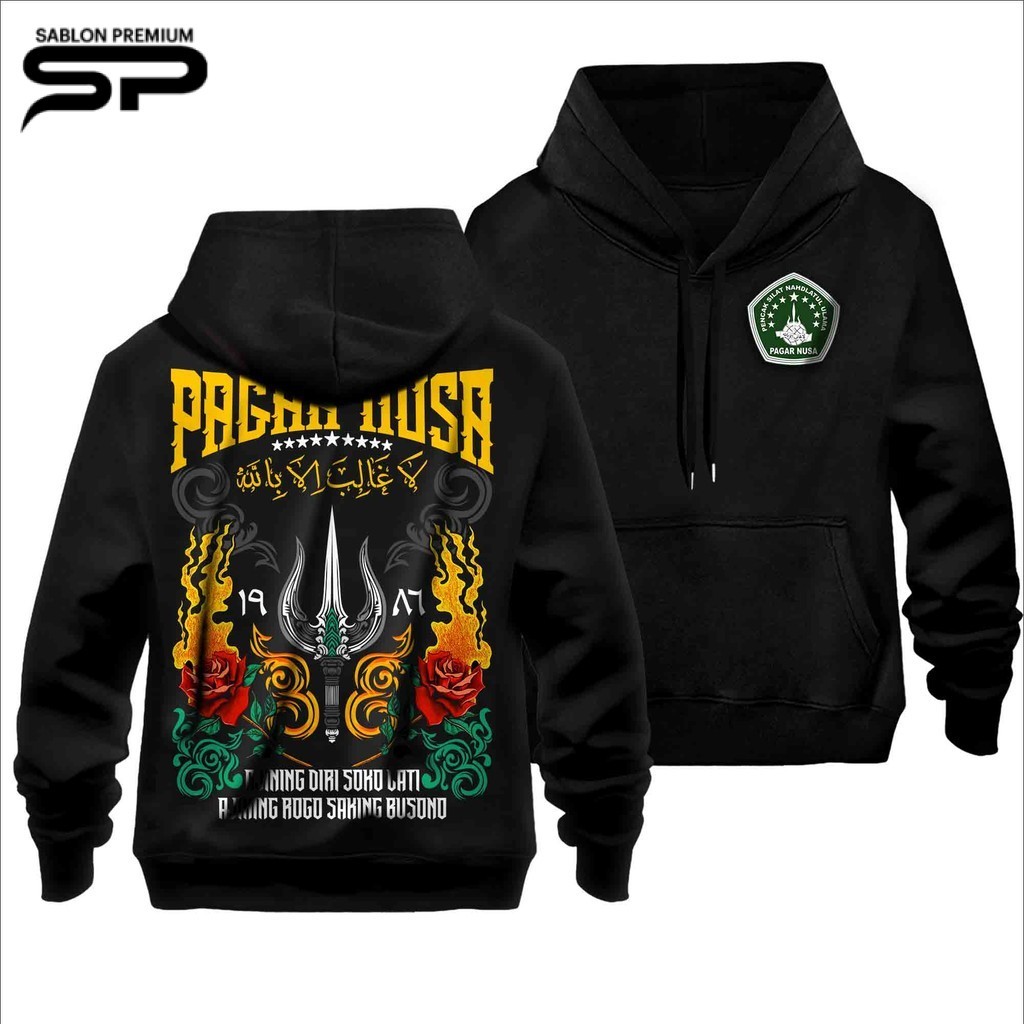Jaket Hoodie Pagar Nusa Trisula 1986 Keren - Koleksi Kaos Pagar Nusa Distro PSNU Terbaru