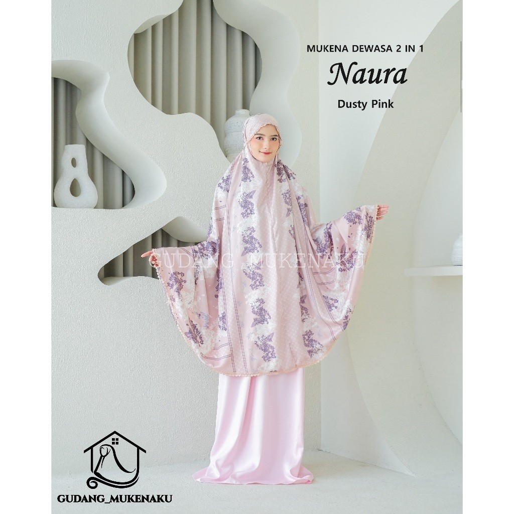 MUKENA DEWASA BAHAN SILKY PREMIUM TRAVEL 2IN1 RENDA GOLD IMPORT MEWAH CANTIK JUMBO BY GUDANG MUKENAK