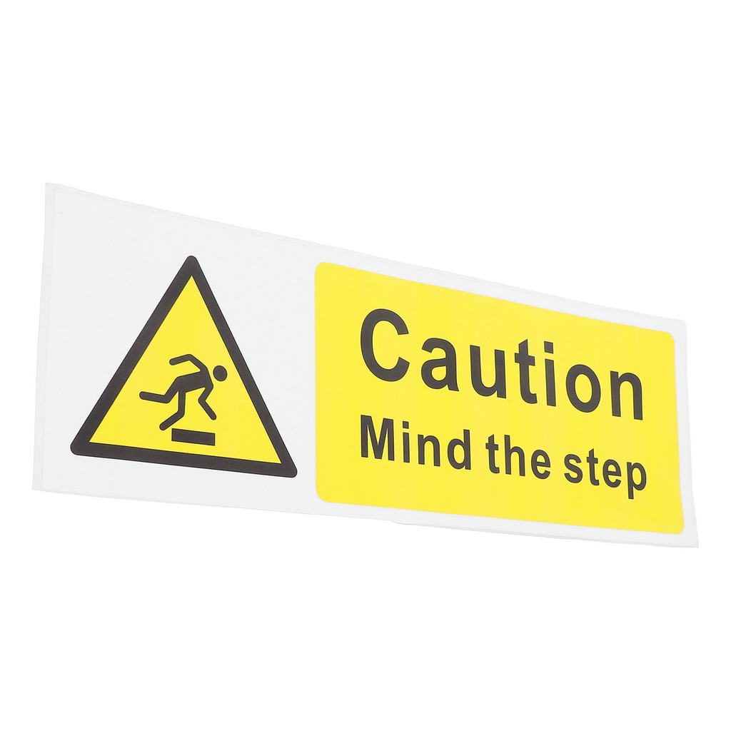 

The Sign Caution Mind Signs Sticker Warning Decorations for Workplace Waterproof Stickers