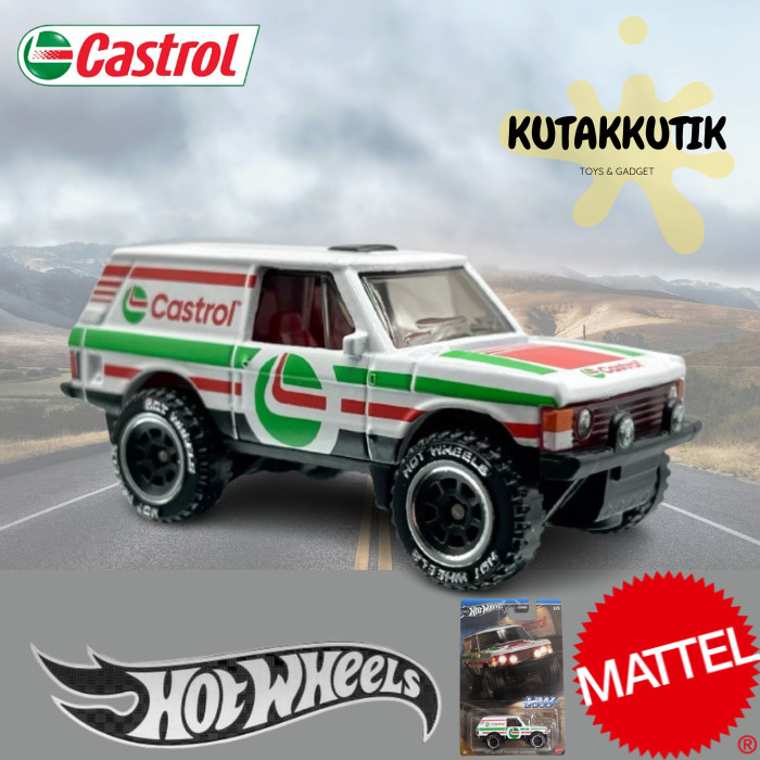 Hot Wheels Silver Mobil Jip SUV Off Road Range Rover Classic Putih Castrol HW Speed Graphics