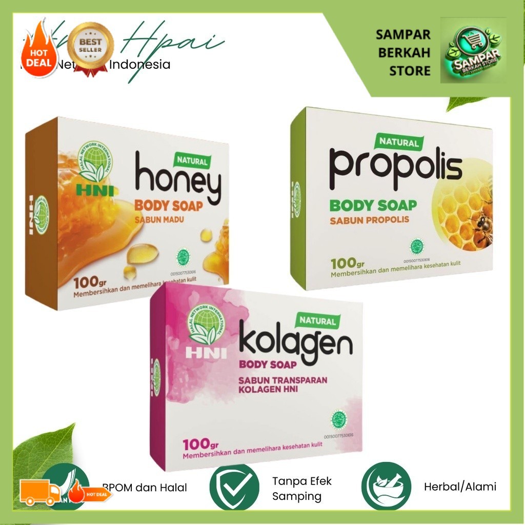 Produk Halal; Sabun Kolagen / Madu / Propolis - Herbal Kecantikan Alami    | Bisa Bayar COD - HNI HP