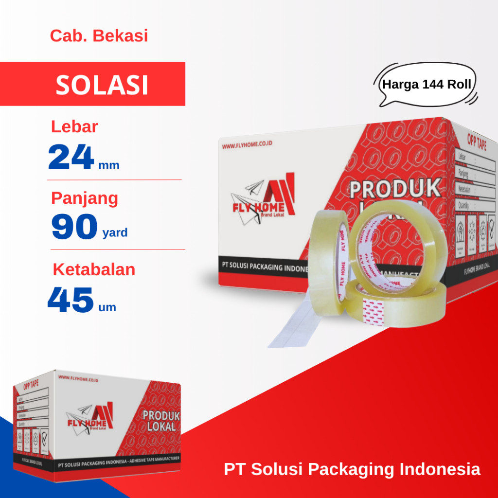 

FLYHOME 1Dus Lakban Solasi 24x90Y 1inci 81METER 90 Yard CARGO