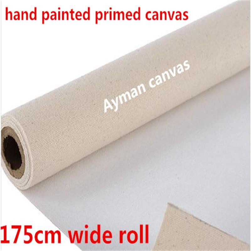 

1.75m big roll primed linen blend canvas for hand painted practice