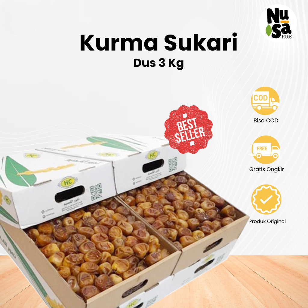 

Kurma Sukari Dus 3 Kg Kurma Raja Lembut Legit Manis Best Seller Dates Original Premium
