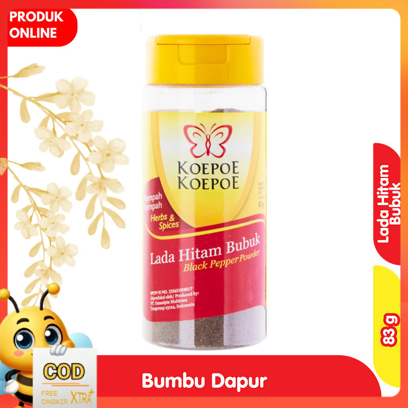 

Koepoe Koepoe Lada Hitam Bubuk Bumbu Dapur 83 g