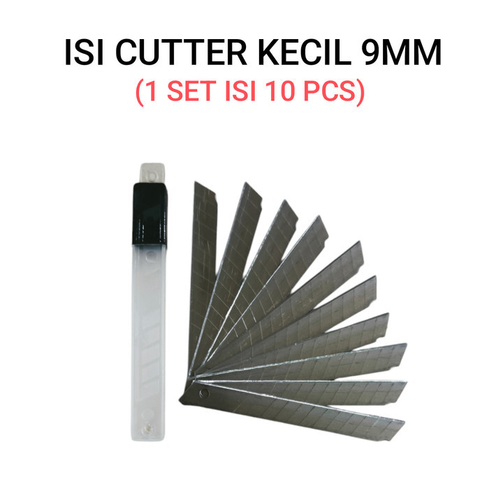 

(NB-KECIL) isi cutter KECIL 9MM (1SET 10PCS) refill cuter silet 9 mm