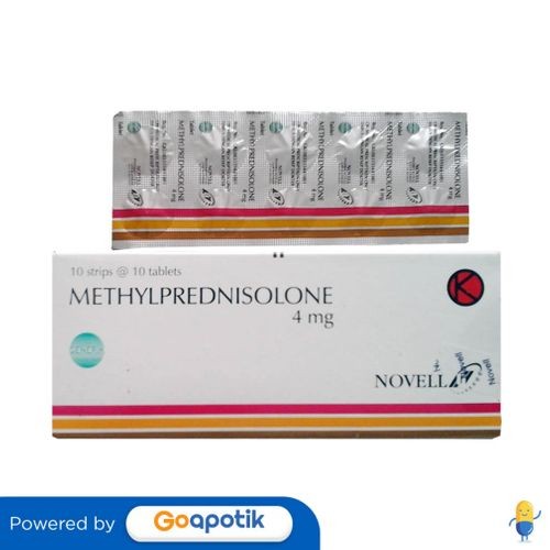 Methylprednisolone Novell 4 Mg Box 100 Tablet