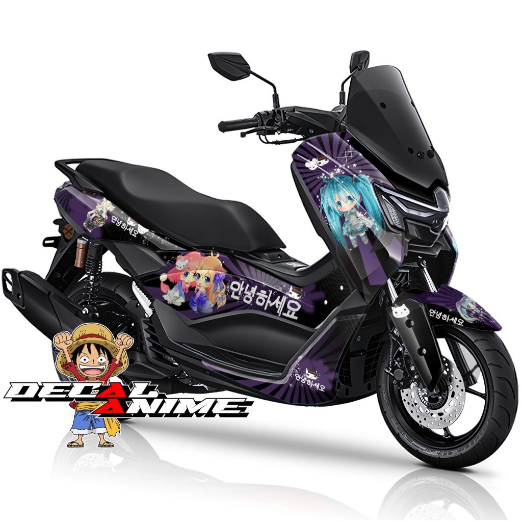 Decal Stiker NMAX TURBO Full Body Sticker Nmax Old - N Max New - Neo Turbo Decal Anime Chibi