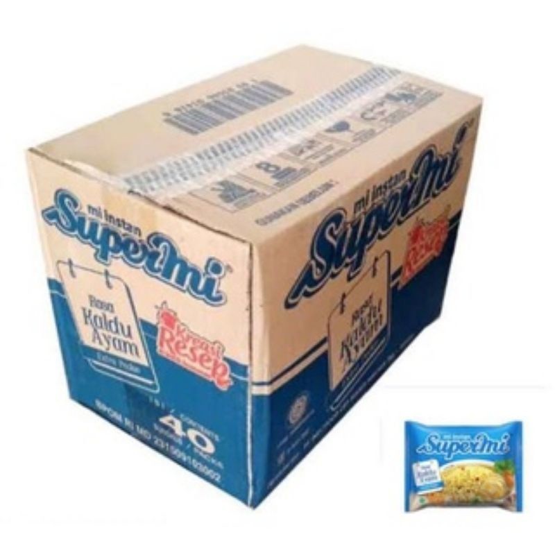 

Supermi Mi Instan Rasa Kaldu Ayam per Kardus isi 40 pcs