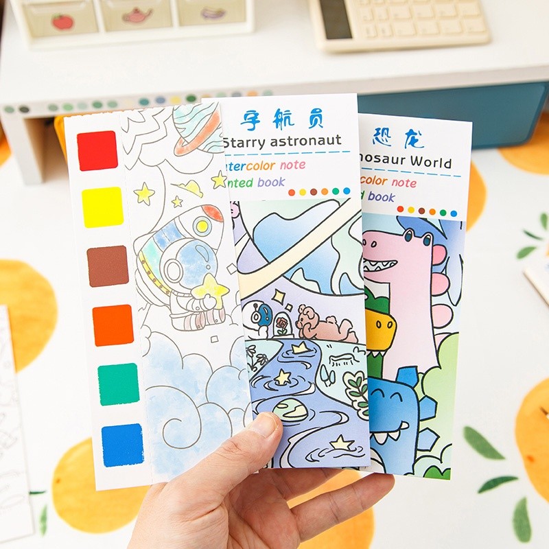 

Buku Mewarnai Cat Air Kartun Edukasi Anak Buku Lukisan Graffiti