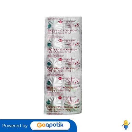 Diclofenac Potassium Etercon 50 Mg Strip 10 Tablet