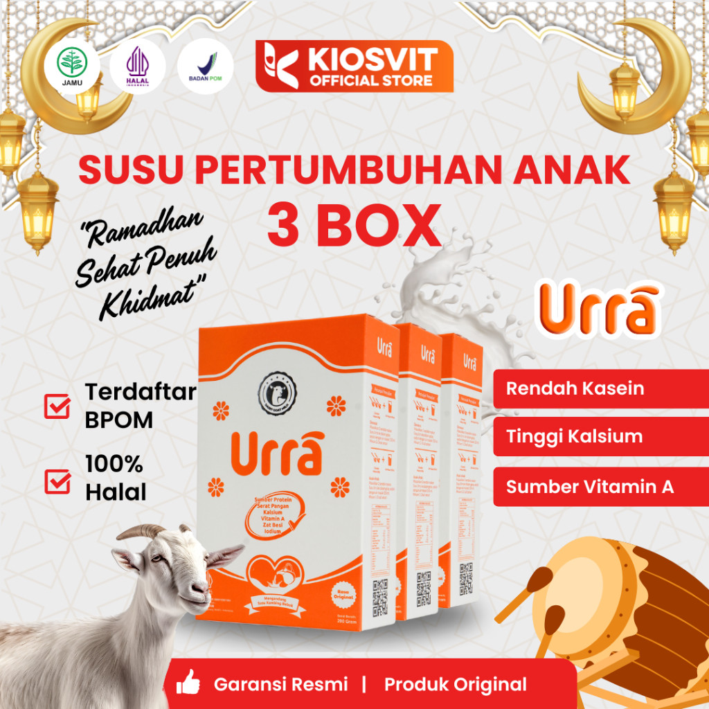 

Paket 3 Box - Urra - Susu Kambing Saanen Untuk Pertumbuhan dan Terapi 200gr