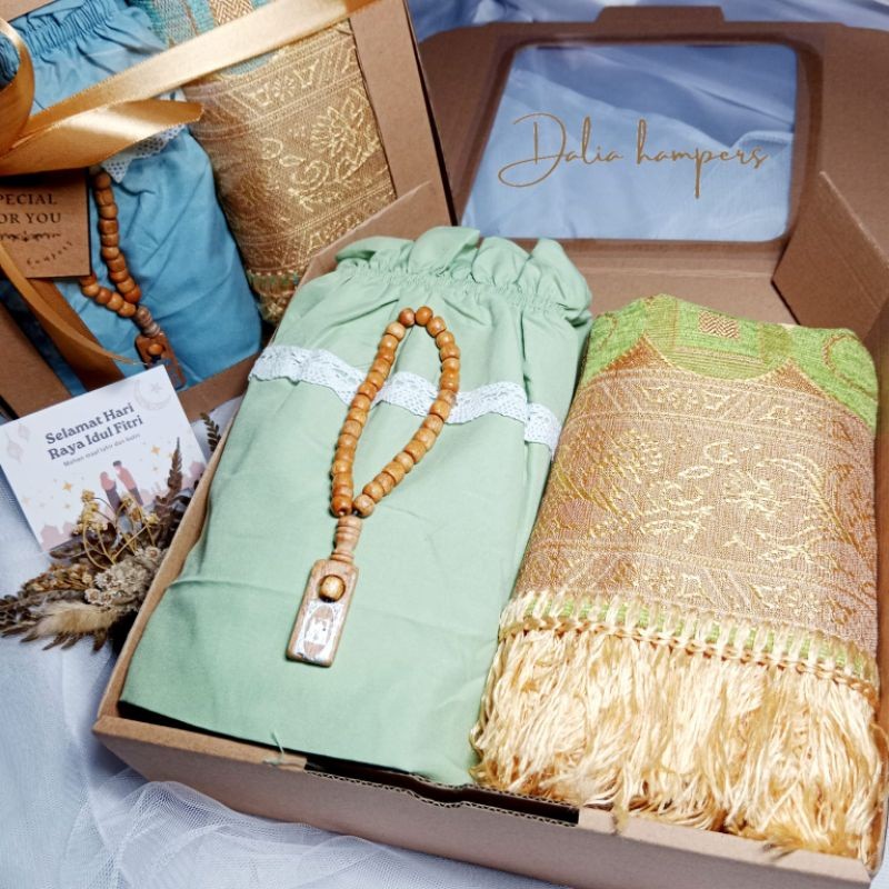 

Hampers Mukena dan Sajadah / Gift Set Kado / Kado Pernikahan/ COD lebaran ramadhan