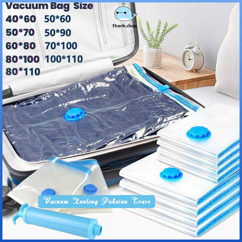 Plastik kompresi vakum/alat vacum baju dan plastik nya/vacuum bag travel/plastik vacum baju/Vakum Ba