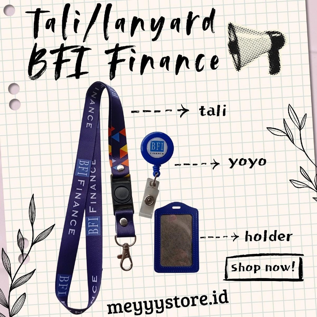 

READYYY Tali Gantungan ID CARD / Lanyard BFI FINANCE [STOCK MELIMPAH] Termurahhh Harga Grosir!