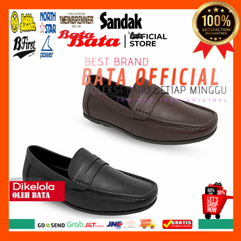 FLAS SALE BATA - BIAN "Anti Bacterial" Sepatu Moccasin Pria