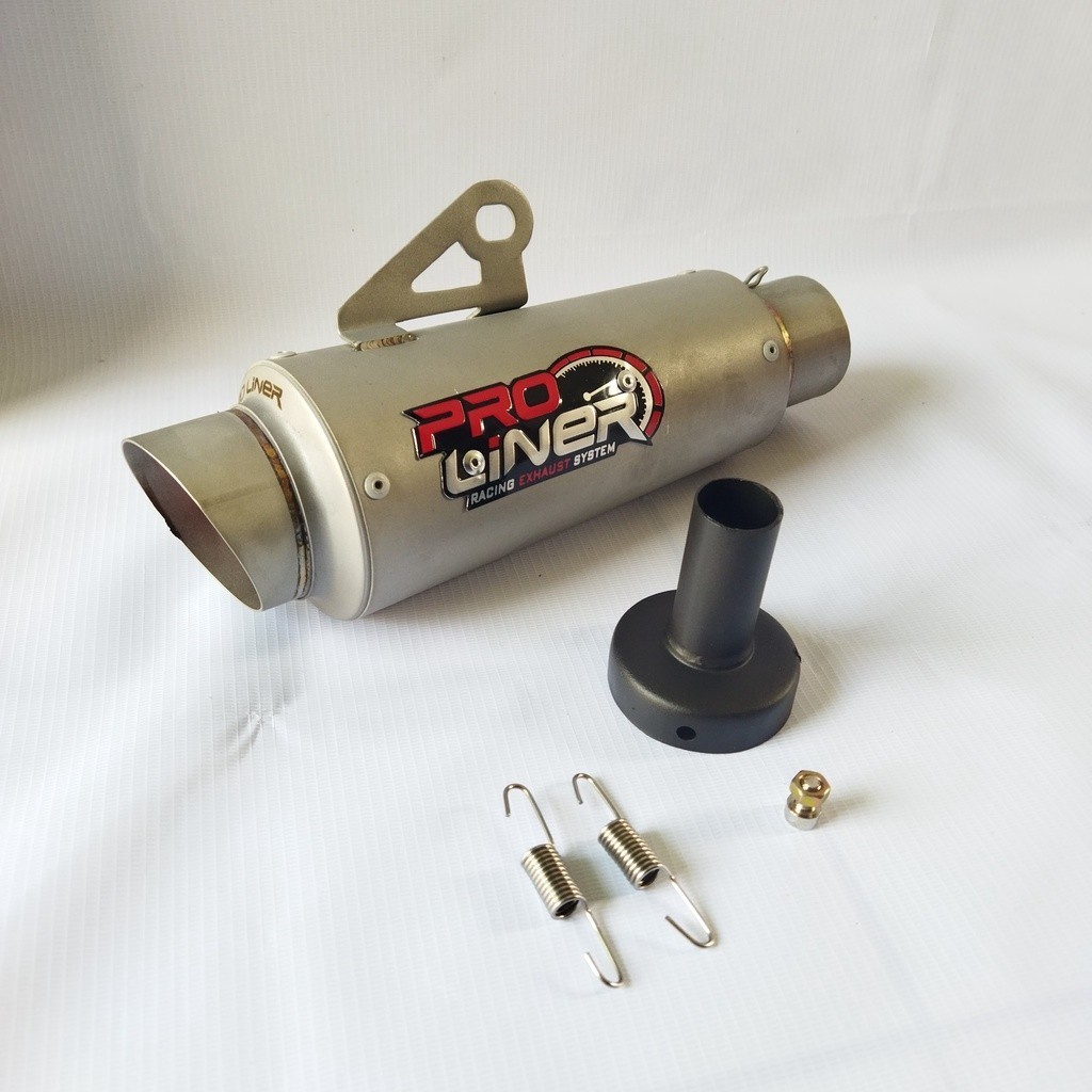 Silincer Slincer Knalpot Proliner TR1 Tabung Knalpot Pro Liner SANBLASS Diameter 50mm Untuk Motor Vi