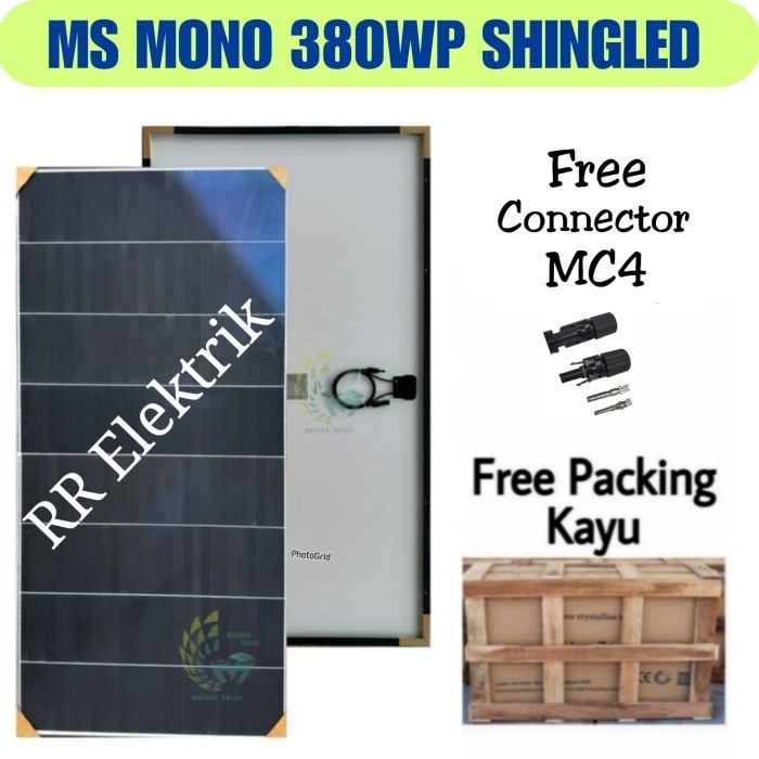 Solar Panel Solar Cell Panel Surya Maysun 380wp Monocrystalline Shingled 380 Wp Mono
