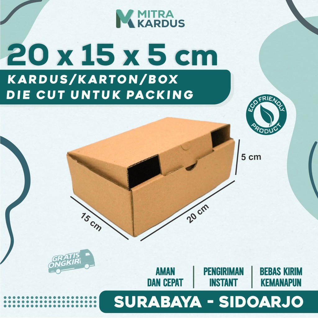 

Box Die Cut 20x15x5 | Karton Corrugated Single Wall | Box Hampers | Kardus Hampers