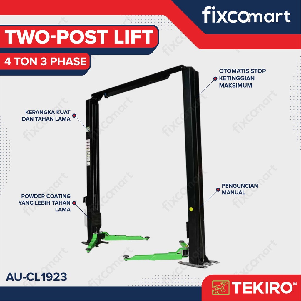 Tekiro Two-Post Lift 4 Ton 3 Phase - Alat pengangkat Mobil kapasitas 4 ton Lift mobil TEKIRO