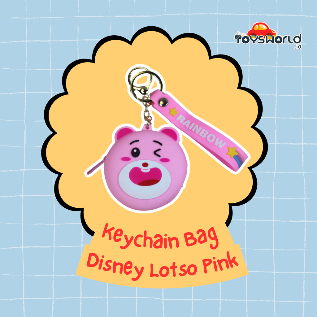 Keychain Bag Disney Lotso Pink