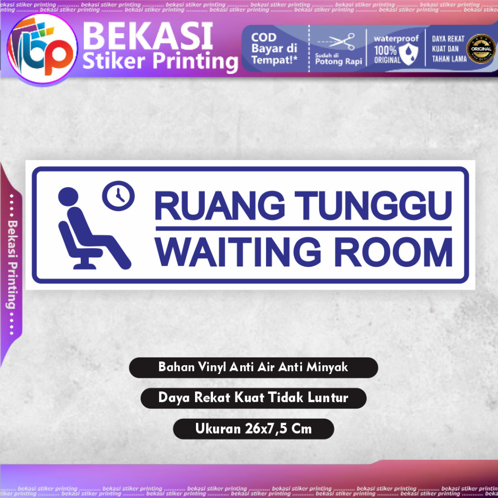 

Sign Stiker Ruang tunggu stiker ruang tunggu stiker waiting room