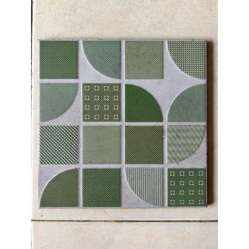 KERAMIK LANTAI KAMAR MANDI UNO ARIA GREEN 25x25 / KERAMIK LANTAI KASAR