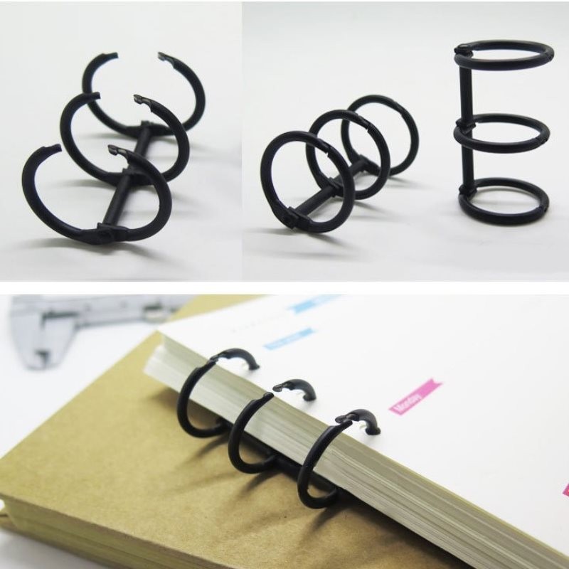 

1/2 Metal Loose Leaf Book Binder 3 Rings For Notebook Album Scrapbook Clips Metal Ring Binder Calendar Circle Stationery Office