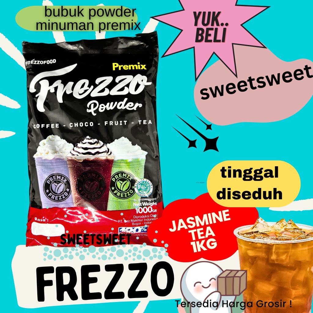 

Sweetsweet Frezzo Bubuk Minuman Rasa Teh Jasmine | Tea Powder Drink 1Kg {BISA COD dan Grosir}