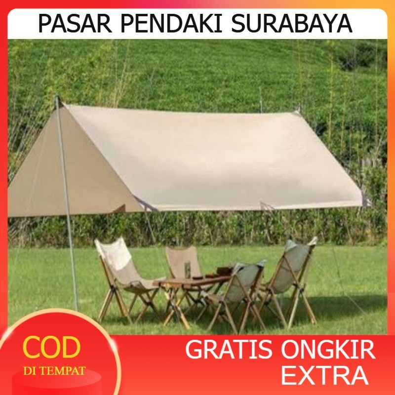 FLYSHEET TENDA 4X6 METER CAMPING WATERPROOF 3x4/3x3/3x2 METER/ FLYSET OUTDOOR / FLYSET ULTRALIGHT / 