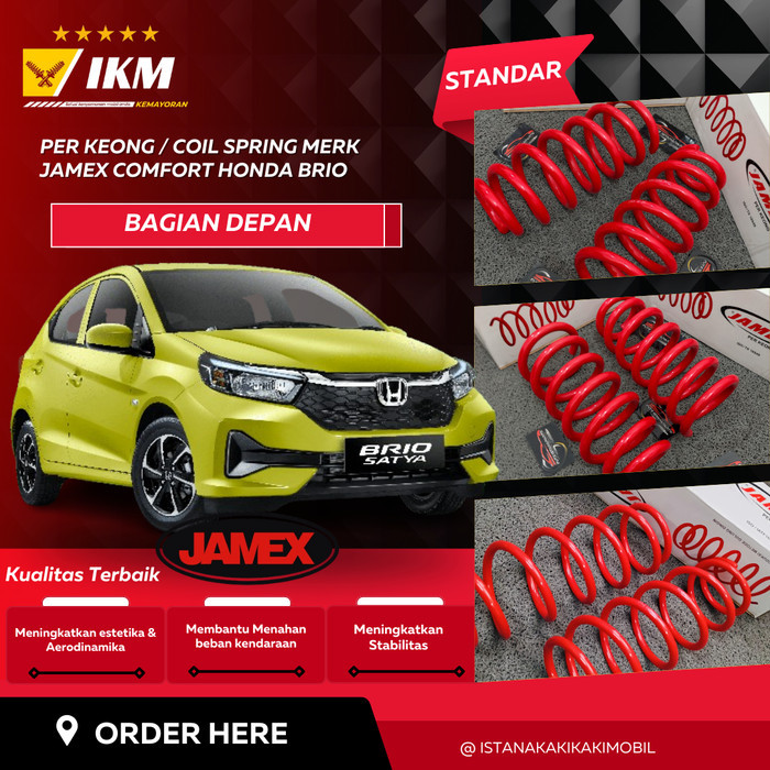 PER KEONG / COIL SPRING MERK JAMEX COMFORT HONDA BRIO DEPAN  STANDAR Original 100%
