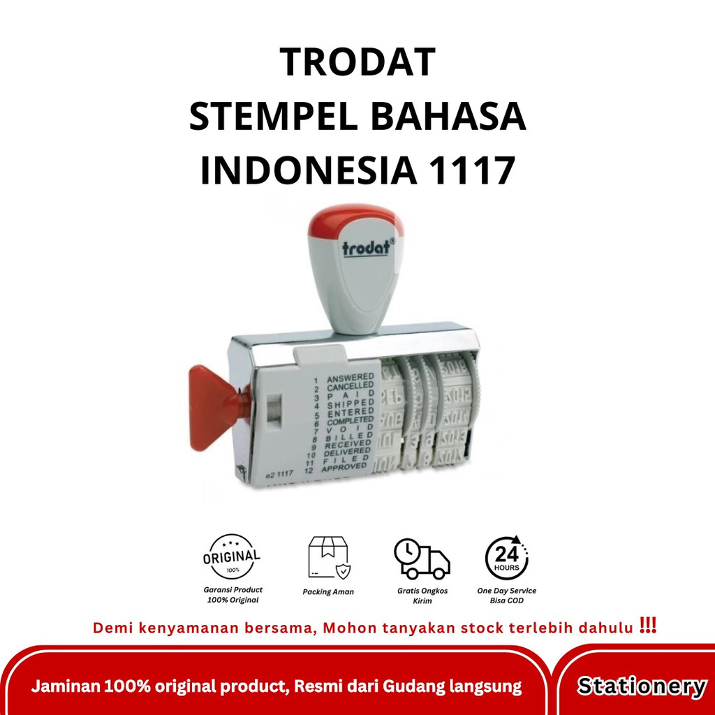 

TRODAT STEMPEL TANGGAL 1117 TEXT INDONESIA 4 MM