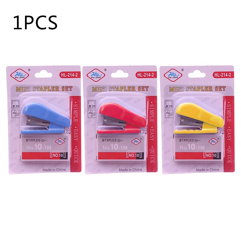

Cartoon Portable Stapler Set with Box of Built-in Staple Remover for Boys Girls Office School