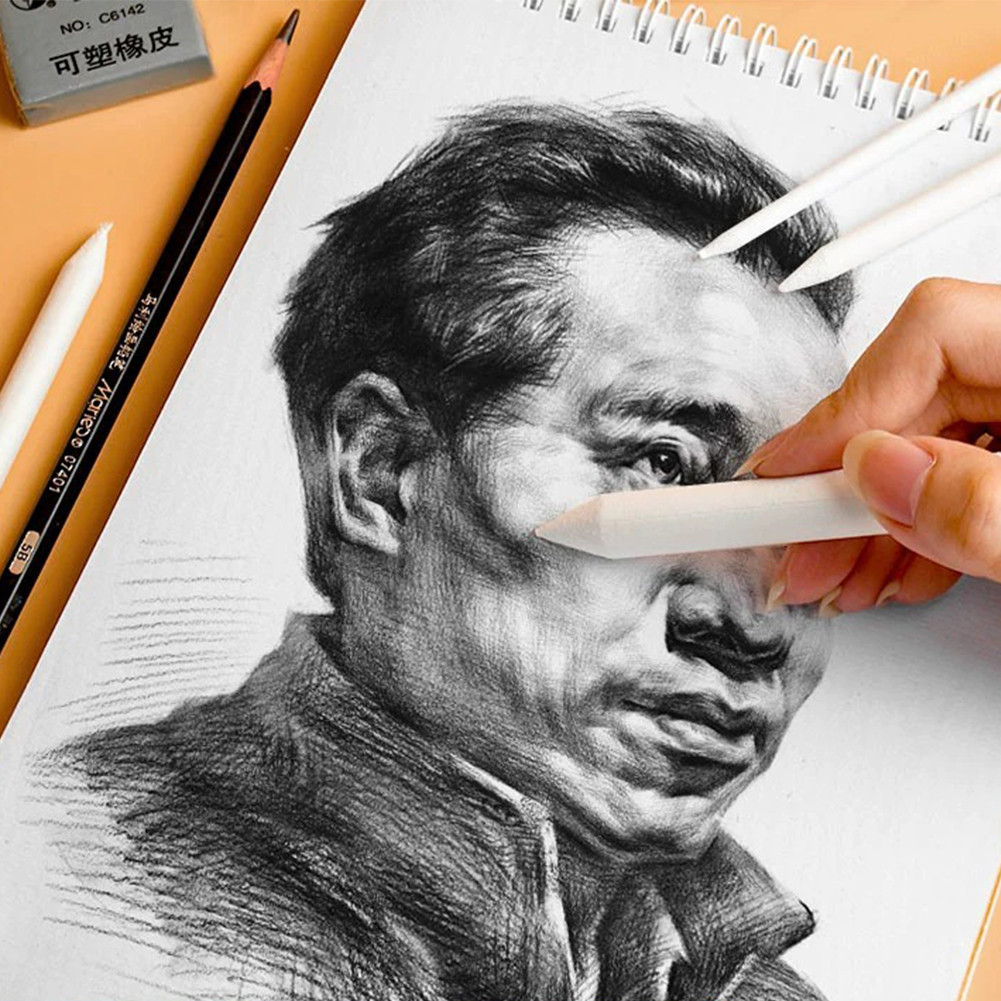 

6/8Pcs Sandpaper Pencil Blending Stumps and Tortillions Paper Art Blenders Sandpaper Pencil Sharpener Charcoal Sketch Drawing