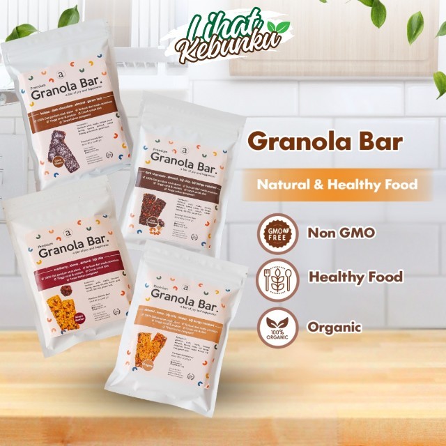 

ALAMEE Granola Bar Snackbar Cemilan Diet Healthy Snack Sehat Camilan 80gr LIHAT KEBUNKU