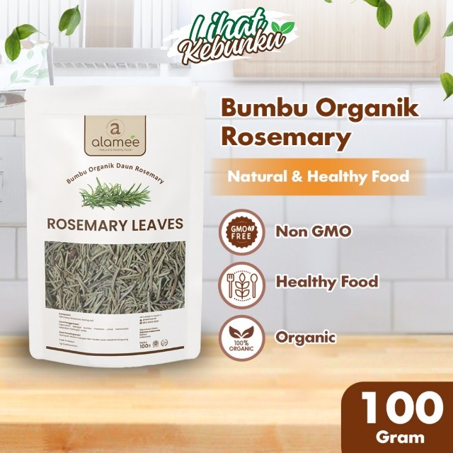

ALAMEE Daun Rosemary Kering Dried Leaves Garnish Murni Asli Tanpa Campuran Bumbu Dapur 100g LIHAT KEBUNKU