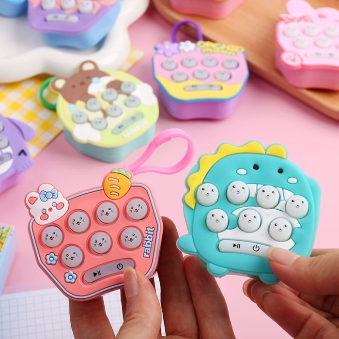Staracc Fidget Toys Gantungan Kunci Mainan Game Pop it Elektrik Mini Pop Push